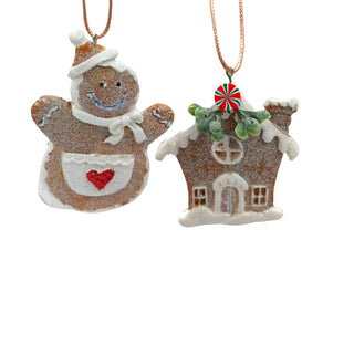 Gingerbread House & Girl Hanging Ornament – Christmas Tree Decoration The Holiday Shop