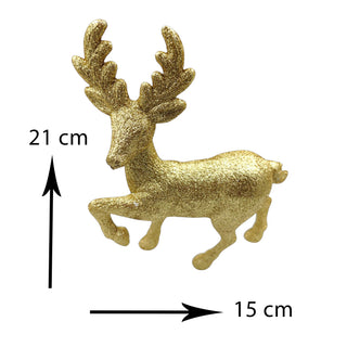 Gold Reindeer Ornament – Modern Standing Deer