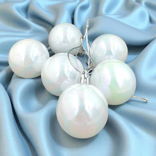 Iridescent Festive Acrylic Baubles Set of 6 The Holiday Shop