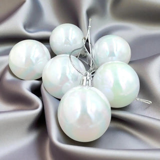 Iridescent Festive Acrylic Baubles Set of 6 The Holiday Shop