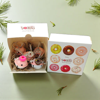 Pastel Donut Bell Ornaments — Set of 5 The Holiday Shop
