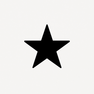 Black star shape on a white background