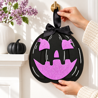 Vintage Style Wooden Halloween Pumpkin