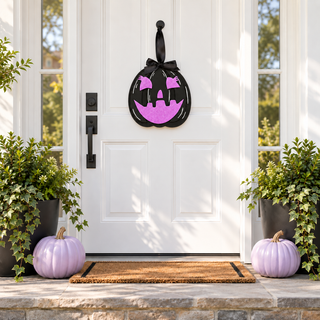Vintage Style Wooden Halloween Pumpkin